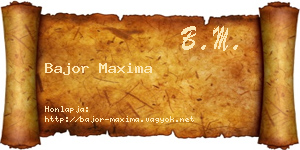 Bajor Maxima névjegykártya
